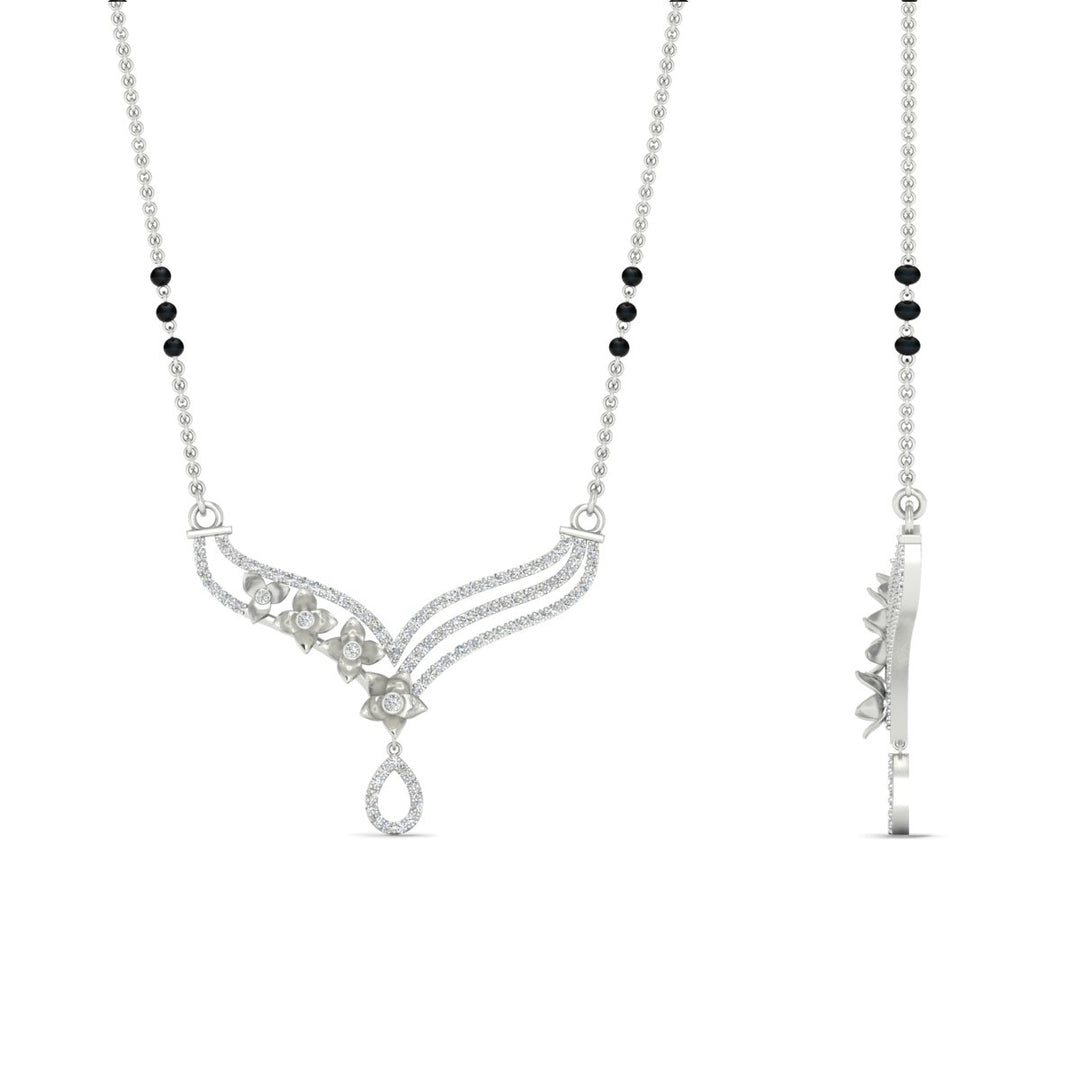 Flower Modern Diamond Mangalsutra