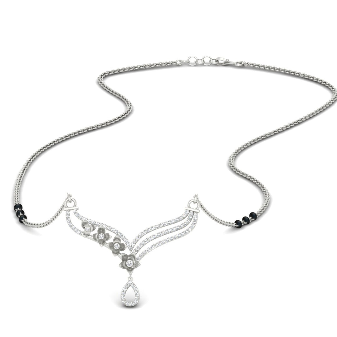 Flower Modern Diamond Mangalsutra