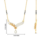 Load image into Gallery viewer, Flower Modern Diamond Mangalsutra
