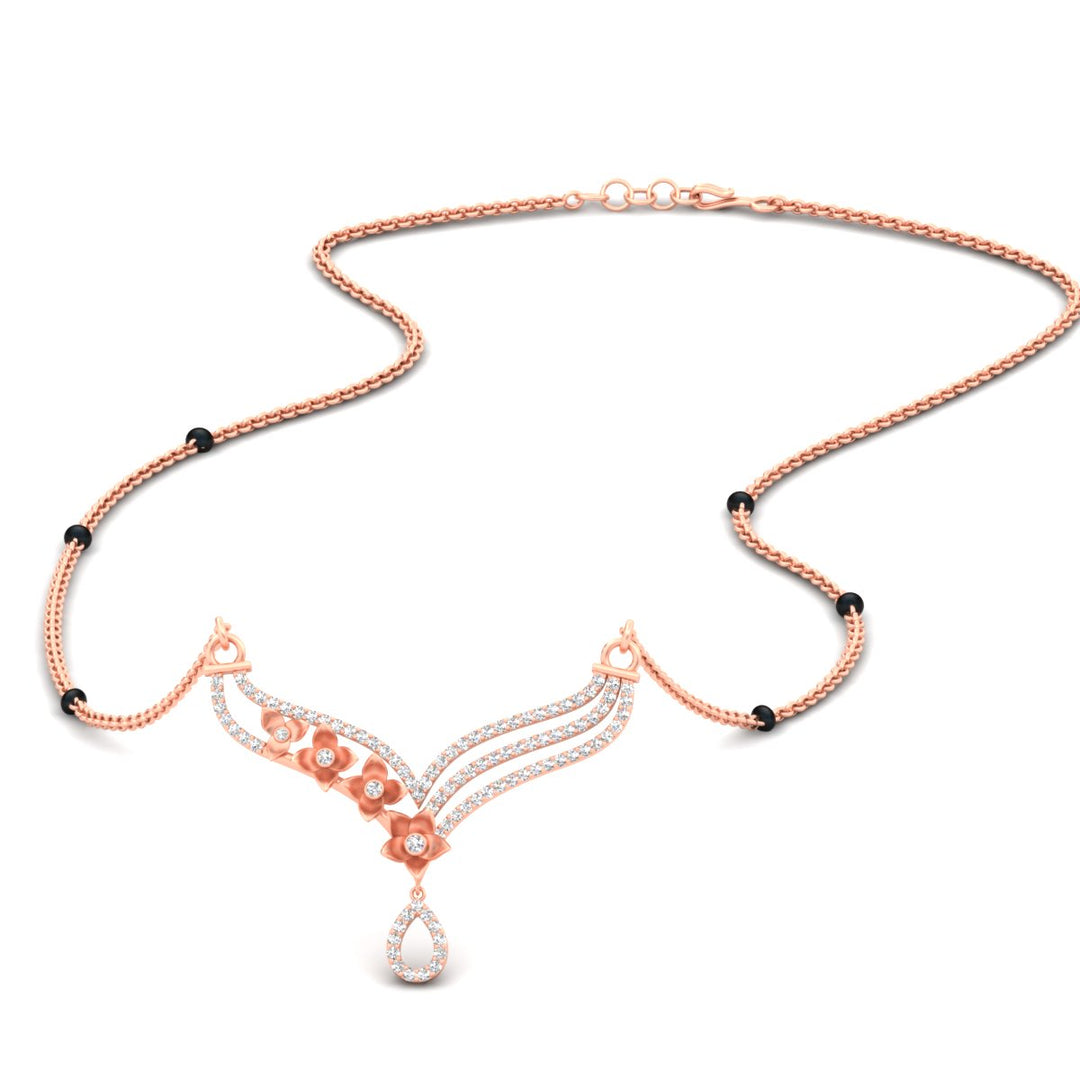 Flower Modern Diamond Mangalsutra