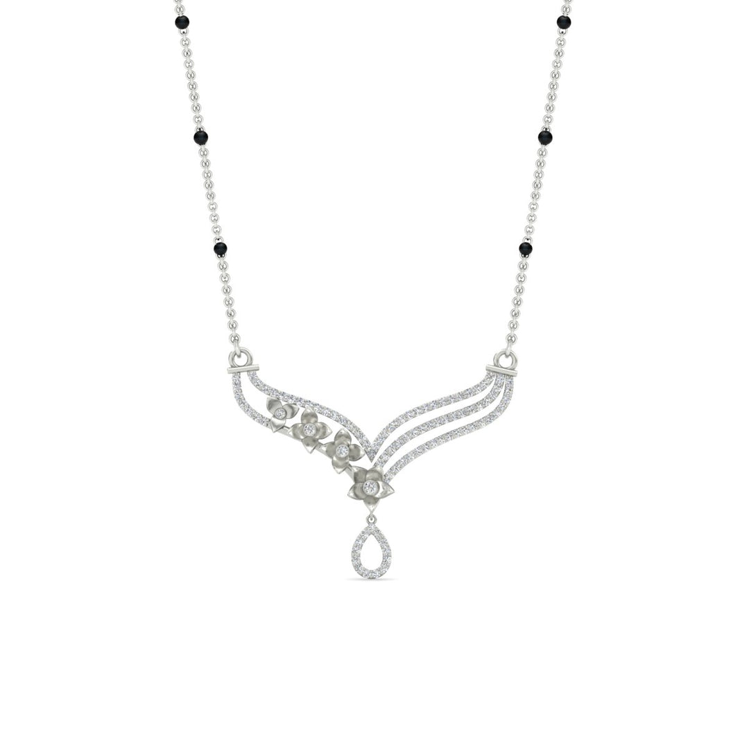 Flower Modern Diamond Mangalsutra