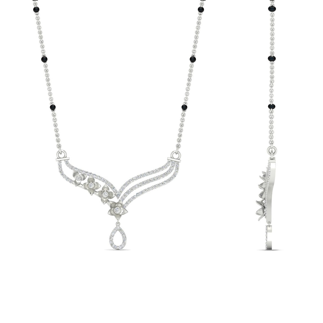 Flower Modern Diamond Mangalsutra
