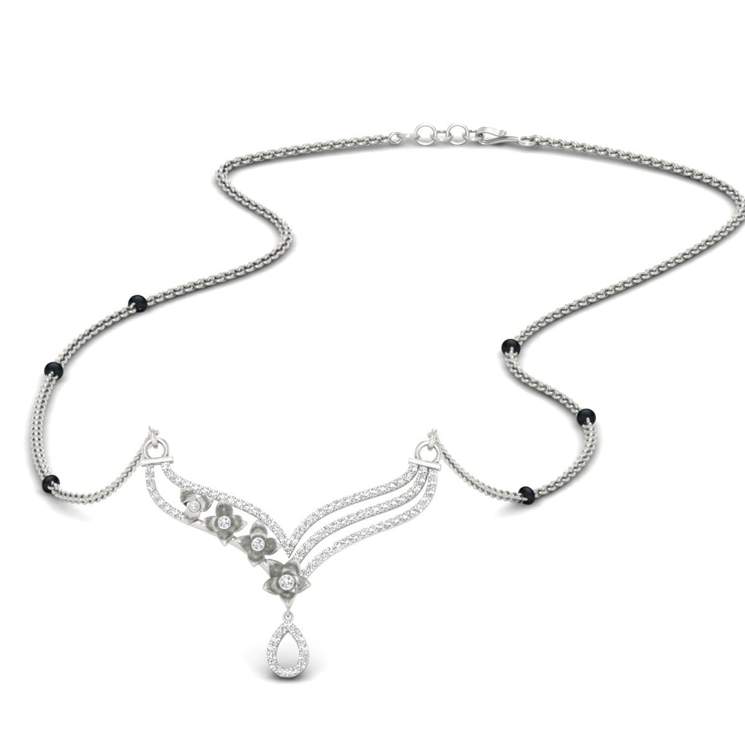 Flower Modern Diamond Mangalsutra