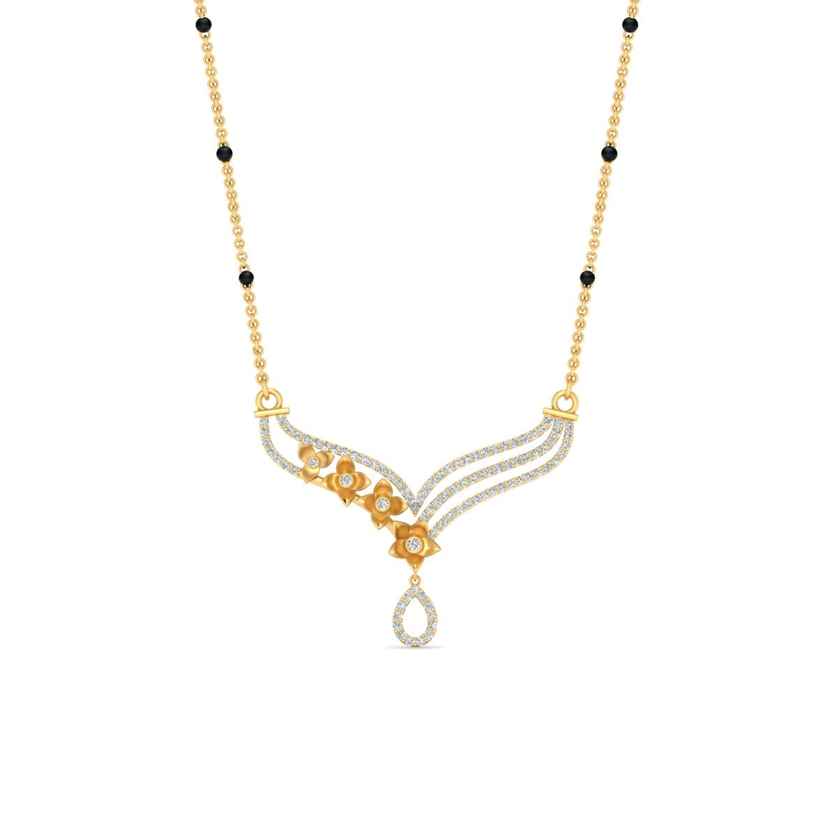 Flower Modern Diamond Mangalsutra