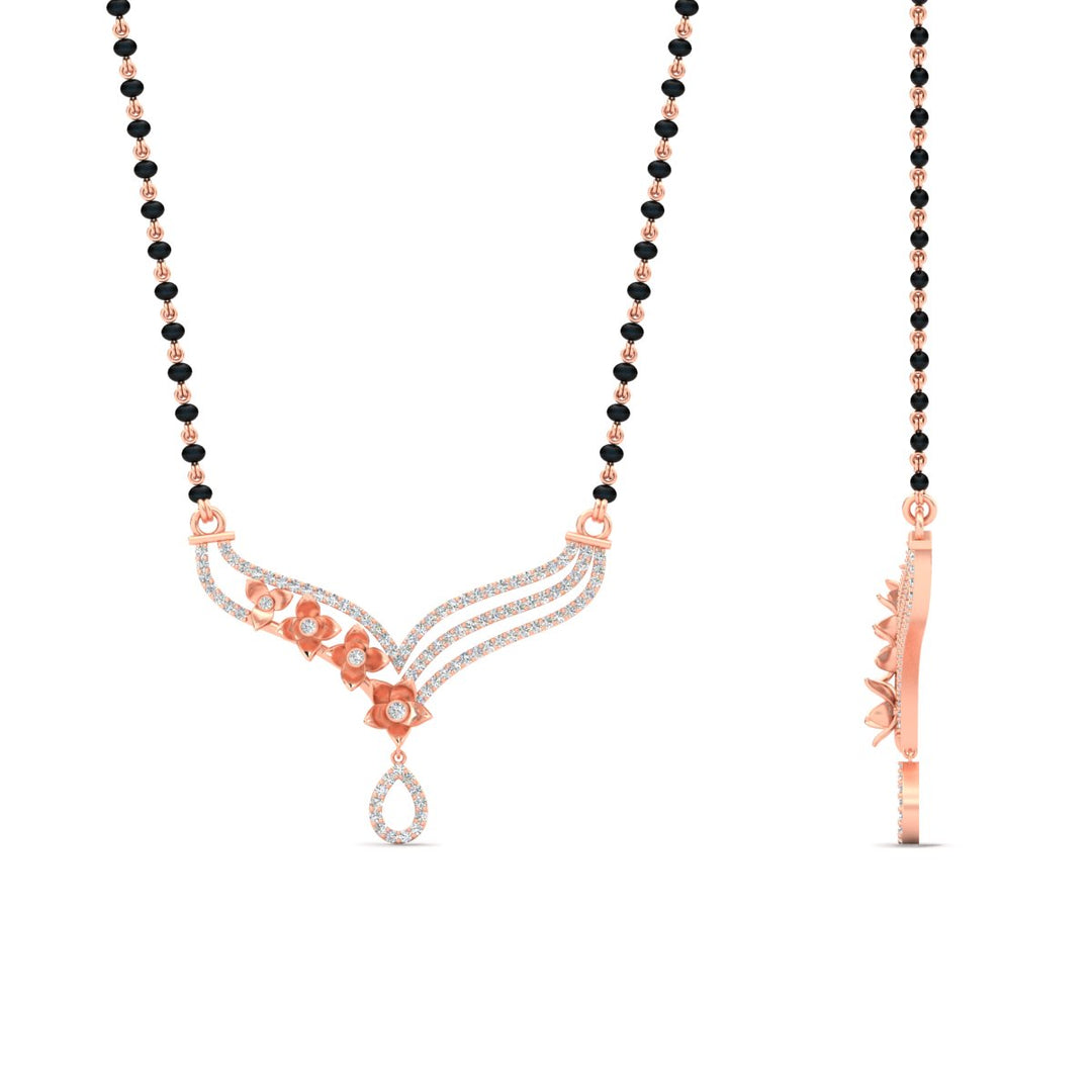 Flower Modern Diamond Mangalsutra