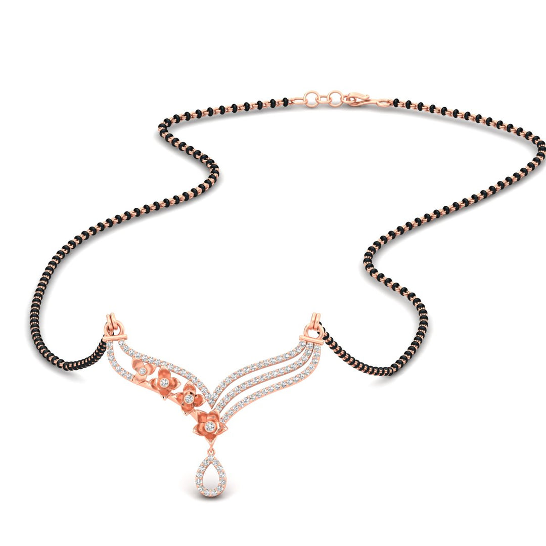 Flower Modern Diamond Mangalsutra