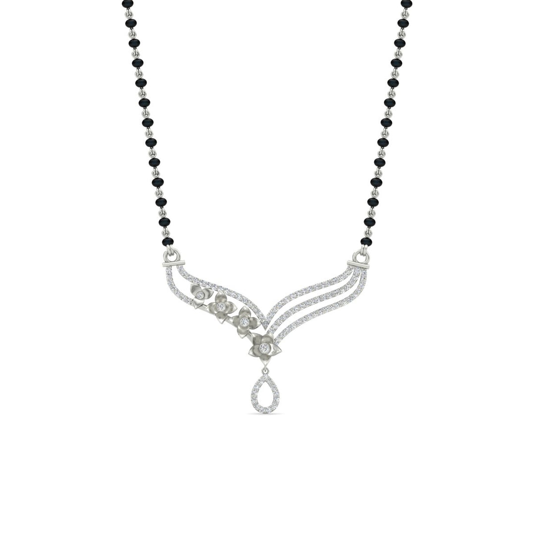 Flower Modern Diamond Mangalsutra