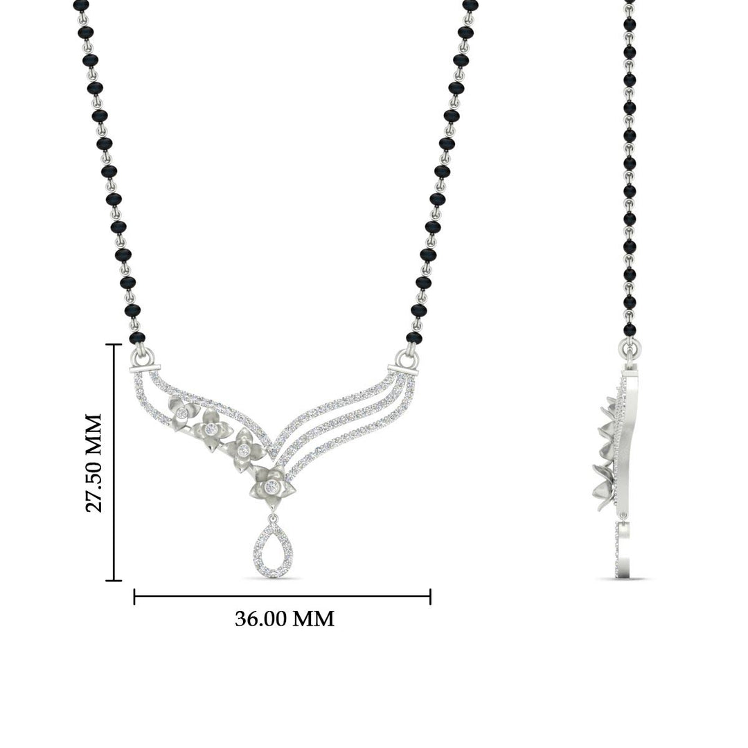 Flower Modern Diamond Mangalsutra