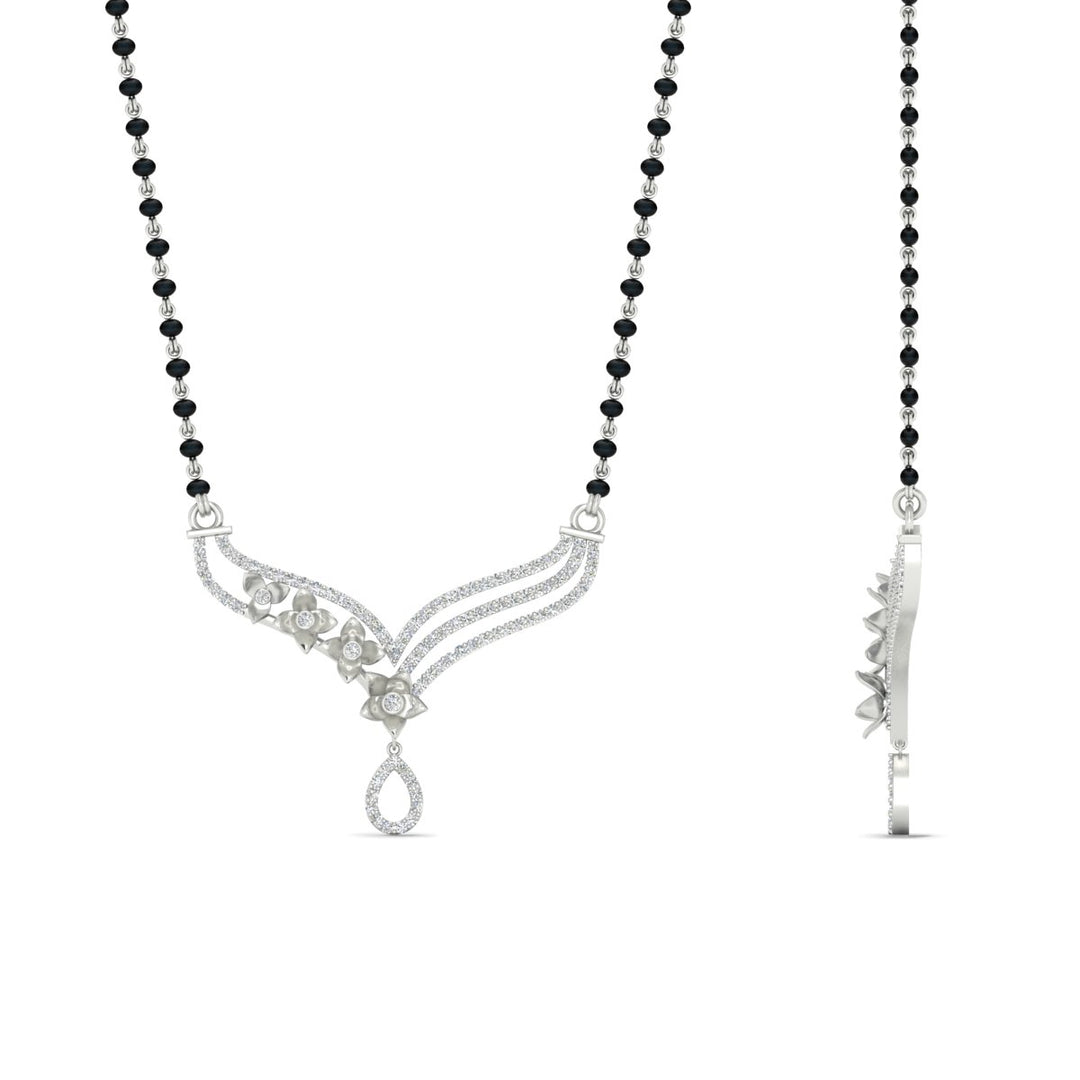 Flower Modern Diamond Mangalsutra