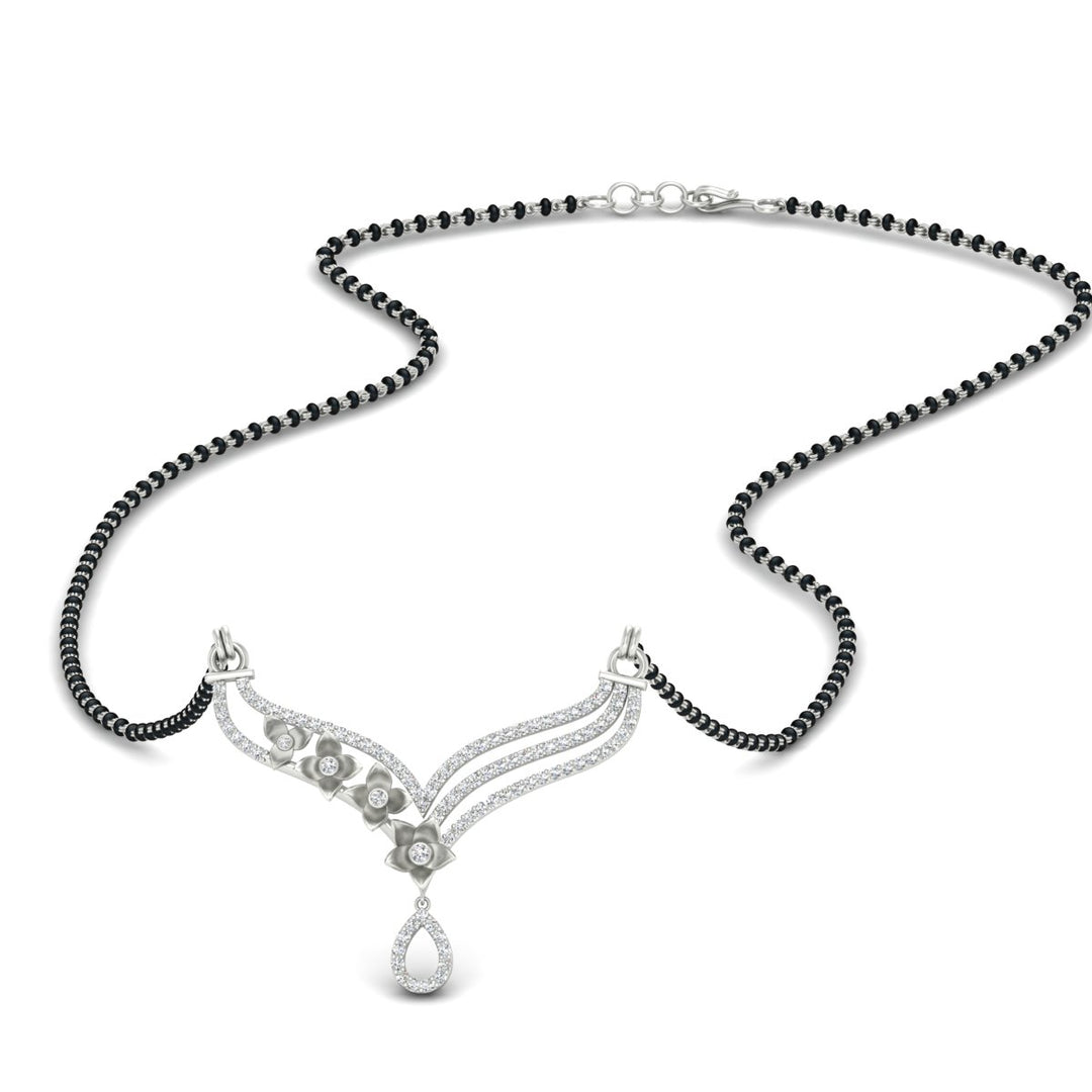 Flower Modern Diamond Mangalsutra