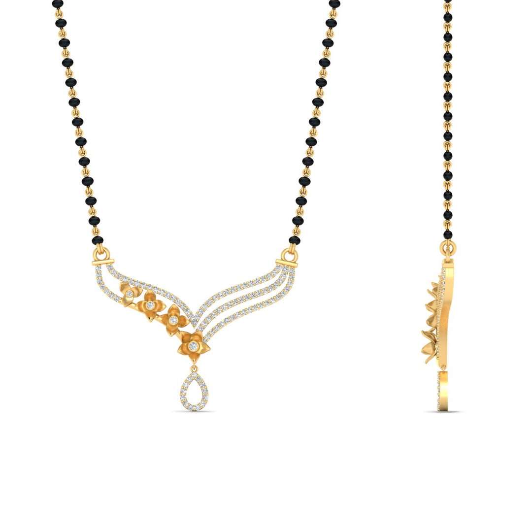 Flower Modern Diamond Mangalsutra