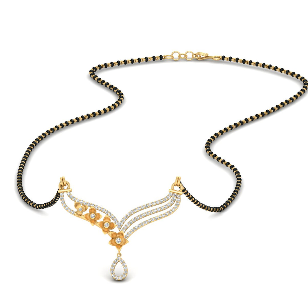 Flower Modern Diamond Mangalsutra