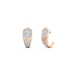 Load image into Gallery viewer, Geometric Diamond J Hoop Earrings
