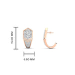 Load image into Gallery viewer, Geometric Diamond J Hoop Earrings
