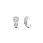 Load image into Gallery viewer, Geometric Diamond J Hoop Earrings
