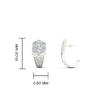 Load image into Gallery viewer, Geometric Diamond J Hoop Earrings