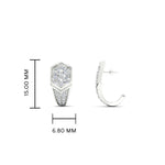 Load image into Gallery viewer, Geometric Diamond J Hoop Earrings
