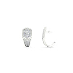 Load image into Gallery viewer, Geometric Diamond J Hoop Earrings
