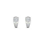 Load image into Gallery viewer, Geometric Diamond J Hoop Earrings
