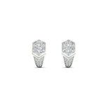 Load image into Gallery viewer, Geometric Diamond J Hoop Earrings
