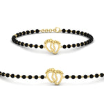 Load image into Gallery viewer, gold-baby-feet-nazariya-bracelet-with-black-beads-mgsbrc11612sleep-nl-yg