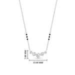Load image into Gallery viewer, half-carat-five-stone-diamond-3-black-bead-mangalsutra-necklace-in-white-gold-mgs11130angle1-0.50ct-nl-wg-hw.jpg?v=1777281702