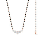 Load image into Gallery viewer, half-carat-five-stone-diamond-mangalsutra-necklace-in-rose-gold-mgs11130angle2-0.50ct-nl-rg.jpg?v=1777281290