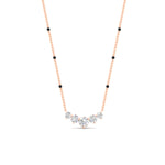 Load image into Gallery viewer, half-carat-five-stone-diamond-spaced-out-mangalsutra-necklace-in-rose-gold-mgs11130angle1-0.50ct-nl-rg.jpg?v=1777281115