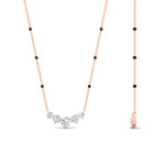 Load image into Gallery viewer, half-carat-five-stone-diamond-spaced-out-mangalsutra-necklace-in-rose-gold-mgs11130angle2-0.50ct-nl-rg.jpg?v=1777281115
