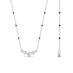 Load image into Gallery viewer, half-carat-five-stone-diamond-spaced-out-mangalsutra-necklace-in-white-gold-mgs11130angle2-0.50ct-nl-wg.jpg?v=1777281115