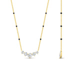 Load image into Gallery viewer, half-carat-five-stone-diamond-spaced-out-mangalsutra-necklace-in-yellow-gold-mgs11130angle2-0.50ct-nl-yg.jpg?v=1777281115