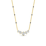 Load image into Gallery viewer, half-carat-five-stone-diamond-spaced-out-mangalsutra-necklace-in-yellow-gold-mgs11130angle3-0.50ct-nl-yg.jpg?v=1777281115