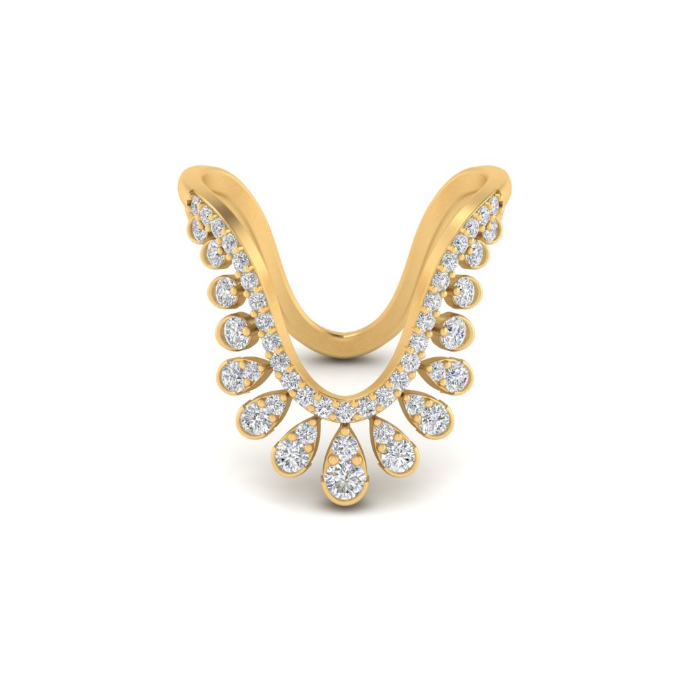 Vanki Style Stone 22 KT Yellow Gold Ring