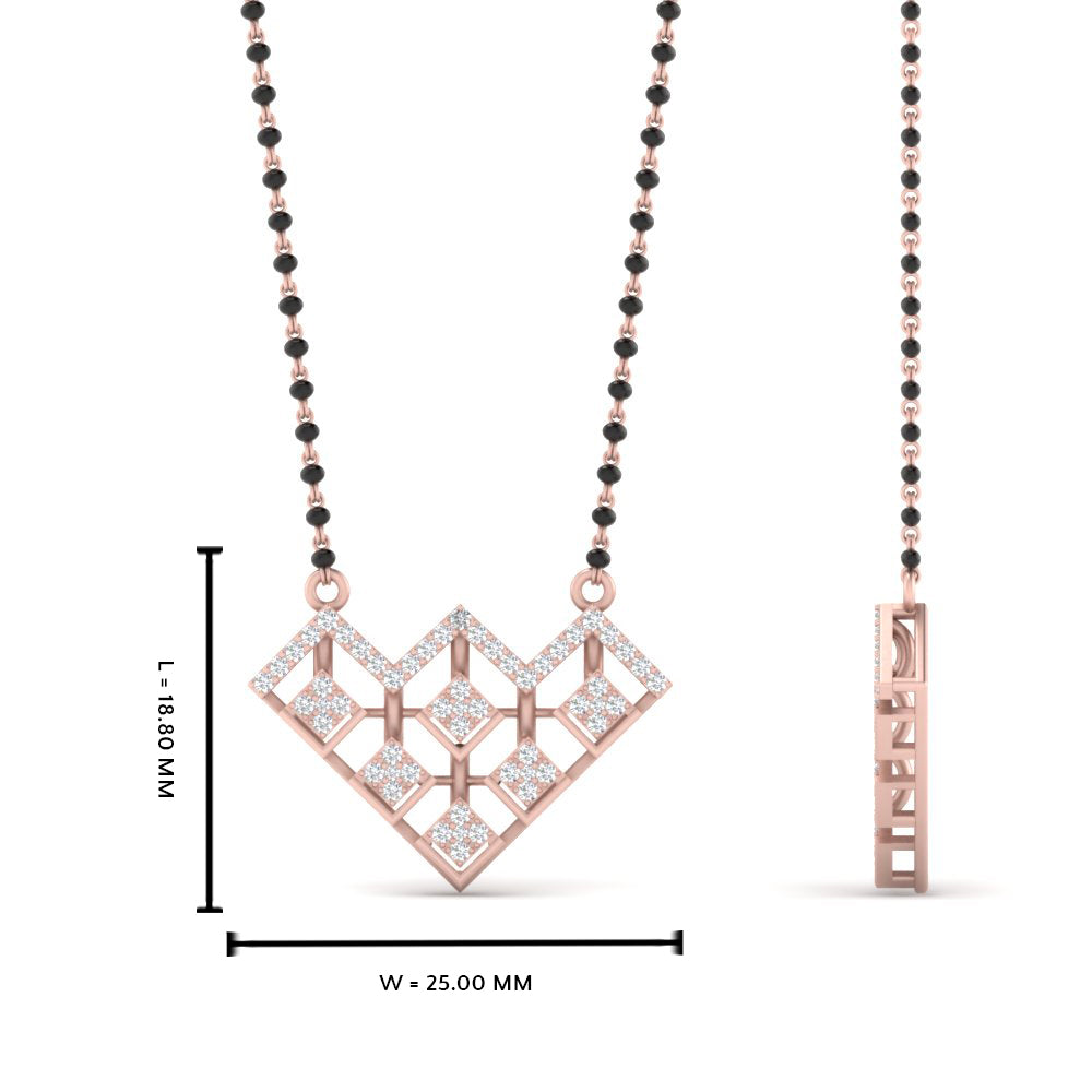 Half Carat Geometric Diamond Mangalsutra