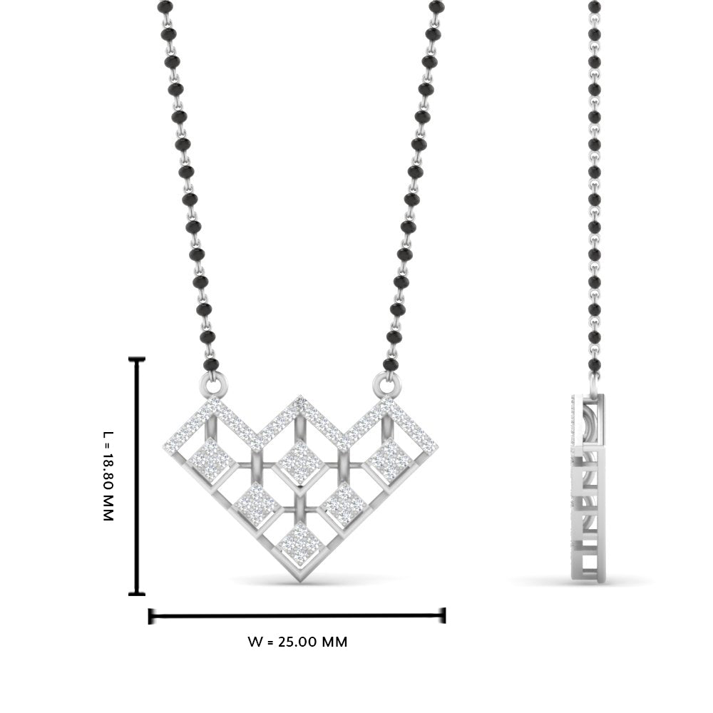 Half Carat Geometric Diamond Mangalsutra