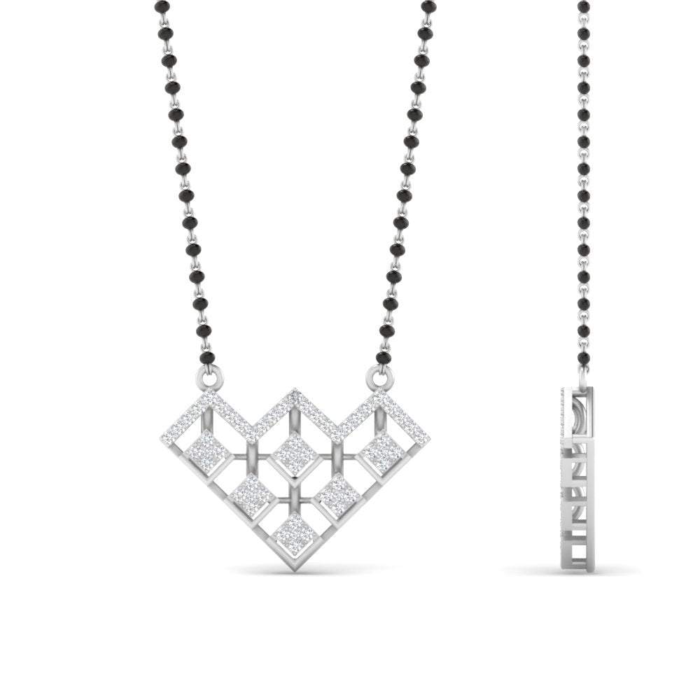 Half Carat Geometric Diamond Mangalsutra