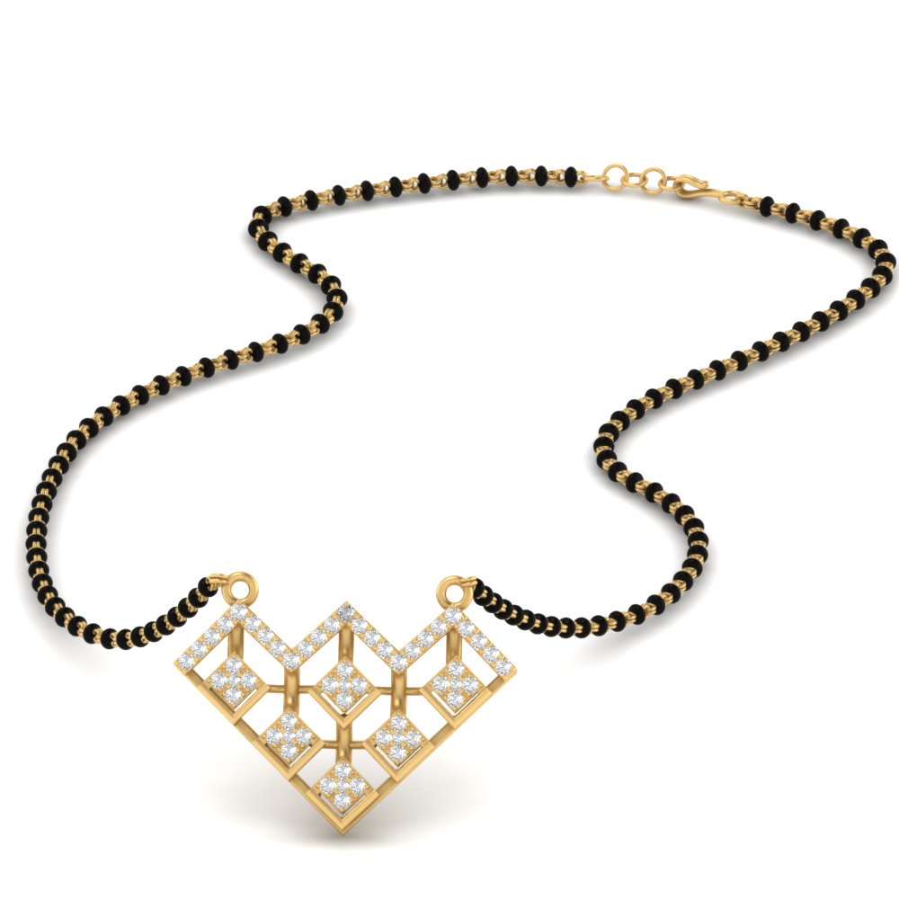 Half Carat Geometric Diamond Mangalsutra