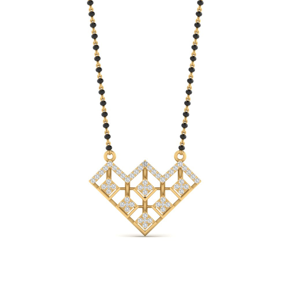 Half Carat Geometric Diamond Mangalsutra