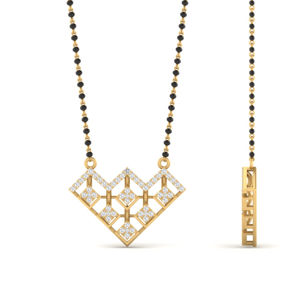 Half Carat Geometric Diamond Mangalsutra