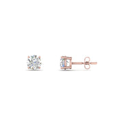 1/2 To 2 Carat Round Diamond Stud Earring