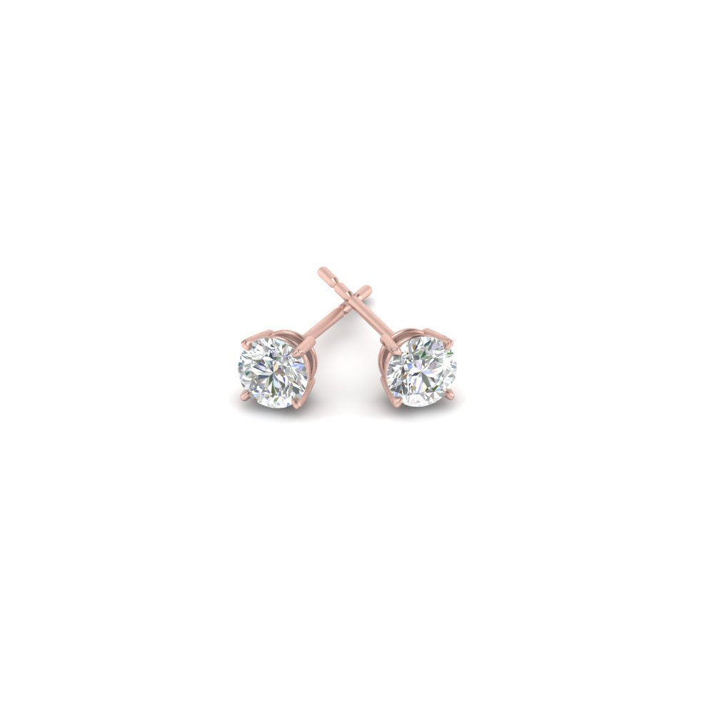 1/2 To 2 Carat Round Diamond Stud Earring