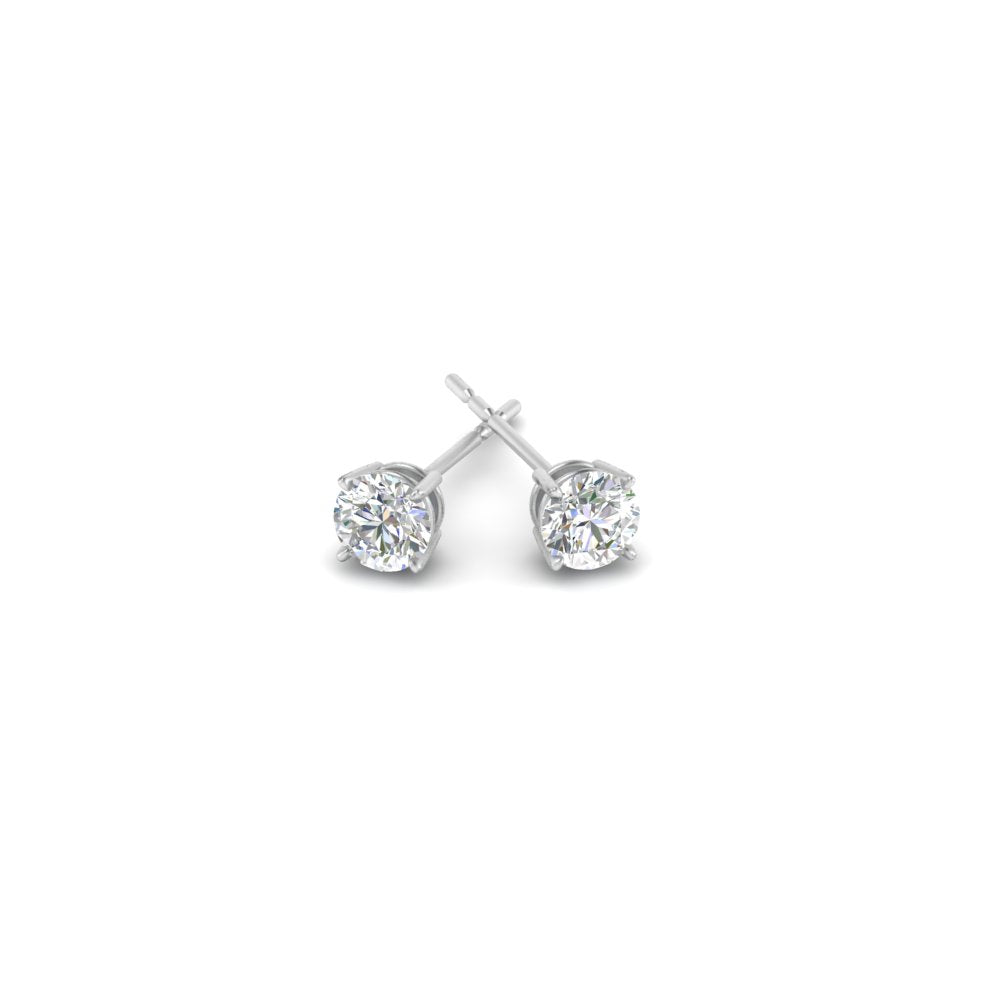 1/2 To 2 Carat Round Diamond Stud Earring