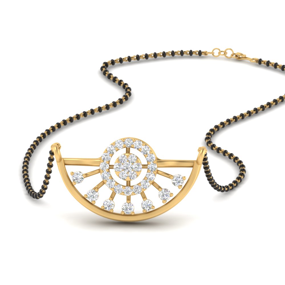 Half Circle Modern Diamond Mangalsutra