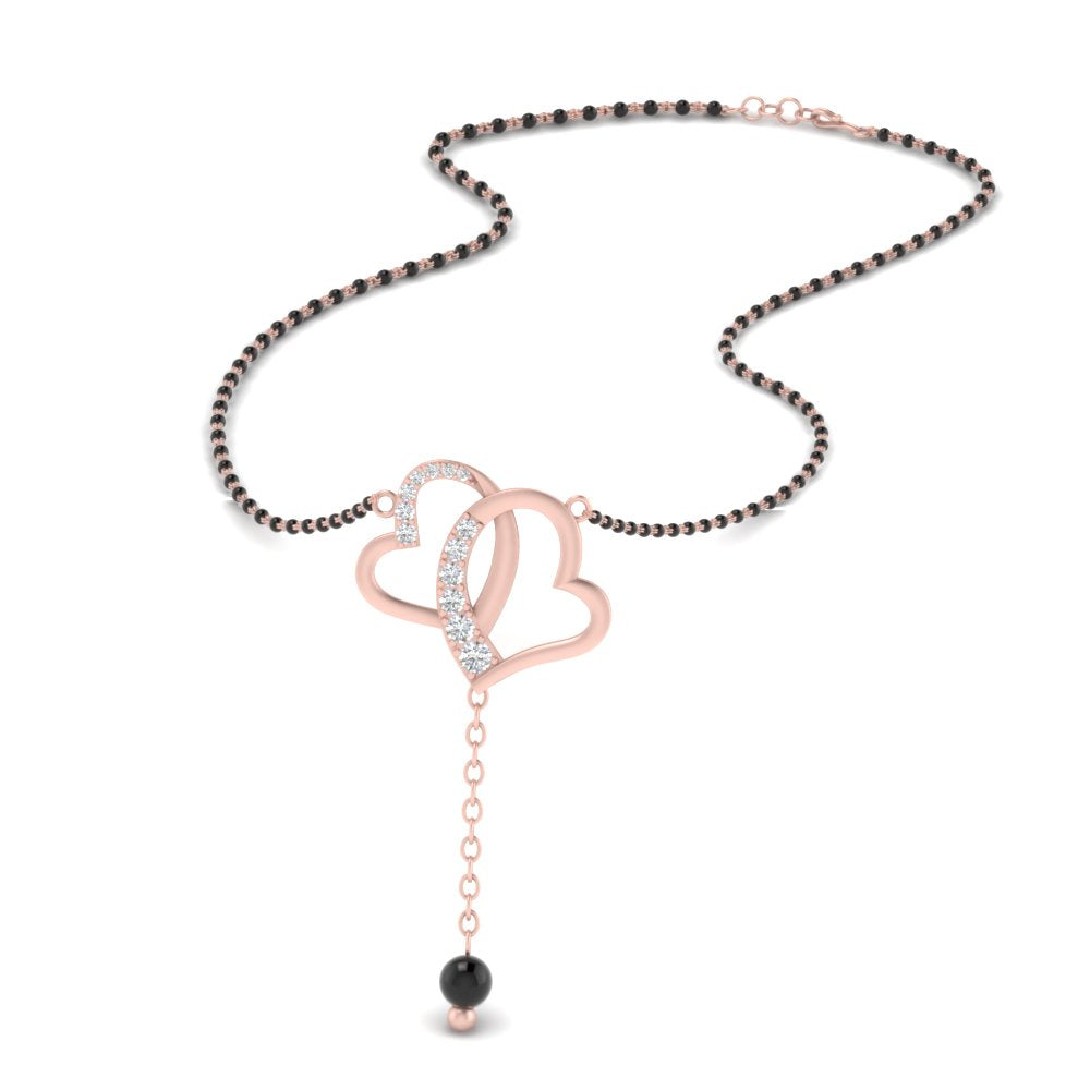 1/4 Carat Heart Diamond Mangalsutra Necklace
