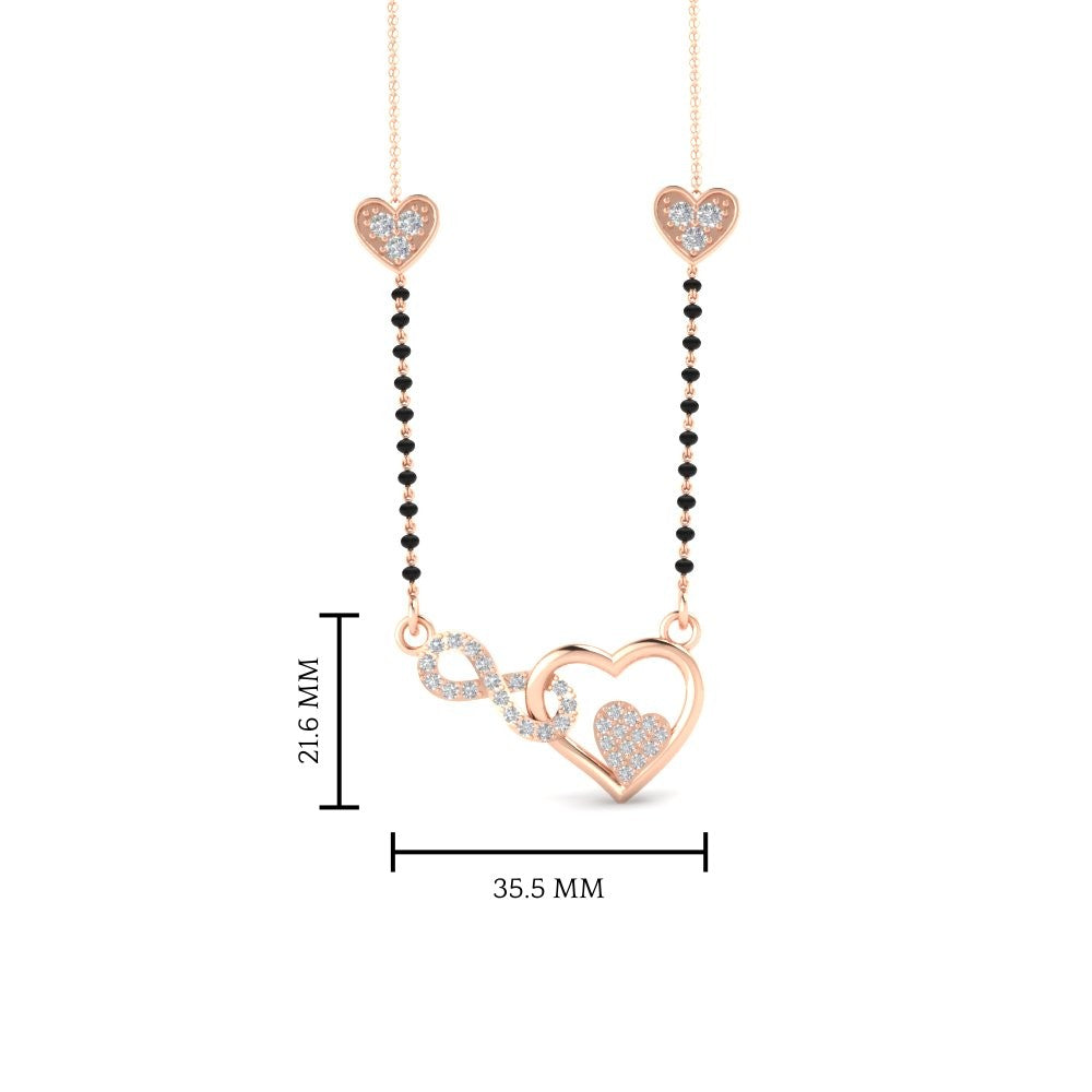 Heart Infinity Diamond Mangalsutra