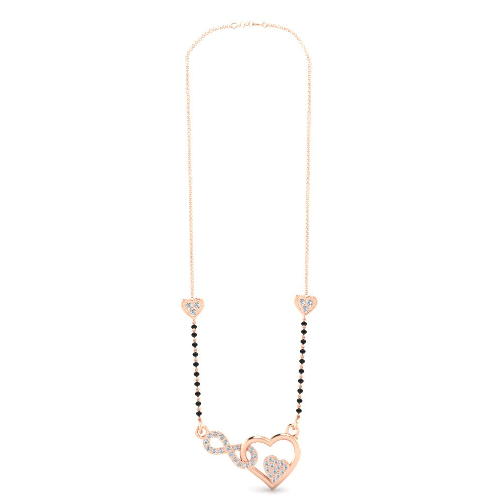 Heart Infinity Diamond Mangalsutra