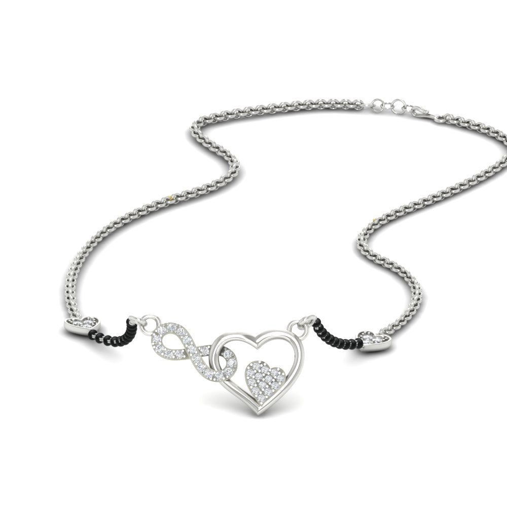 Heart Infinity Diamond Mangalsutra