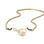 Load image into Gallery viewer, Heart Infinity Diamond Mangalsutra
