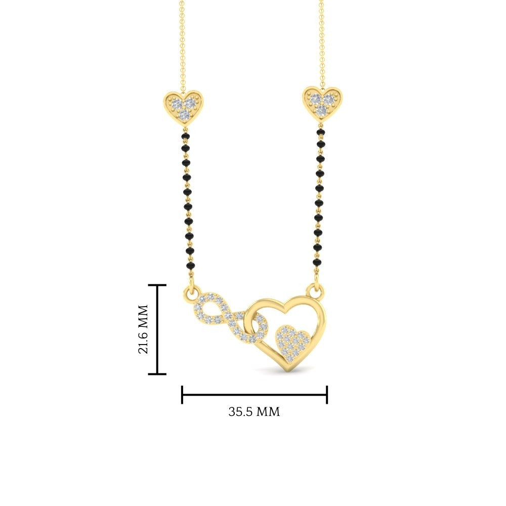 Heart Infinity Diamond Mangalsutra