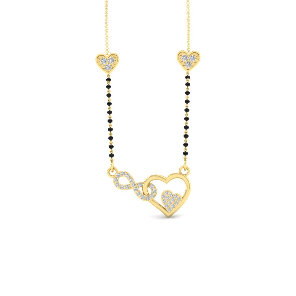 Heart Infinity Diamond Mangalsutra